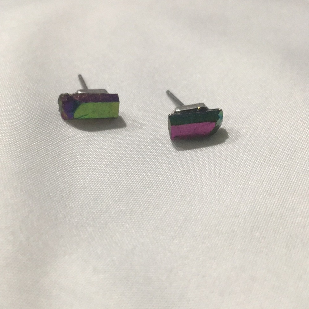 Rainbow crystal earrings